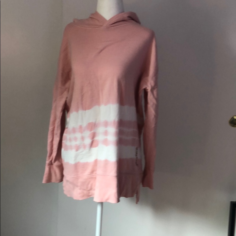 Pink and white justice hoodie